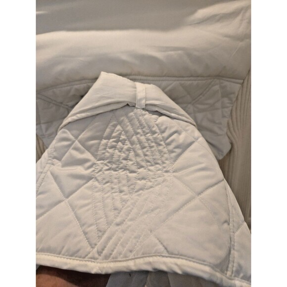 Dollhouse White Quilted M Jacket Ribbed Knit Sleeves Belted Hybrid Belted - Picture 7 of 11